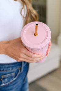 Total Eclipse Tumbler In Baby Pink - Happily Ever Atchison Shop Co.