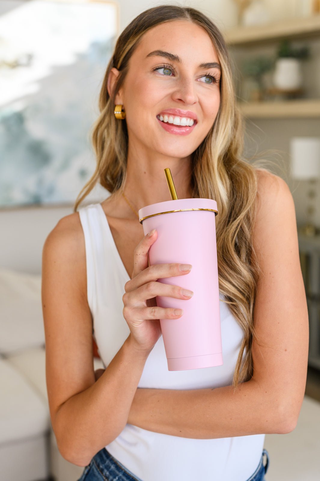 Total Eclipse Tumbler In Baby Pink - Happily Ever Atchison Shop Co.