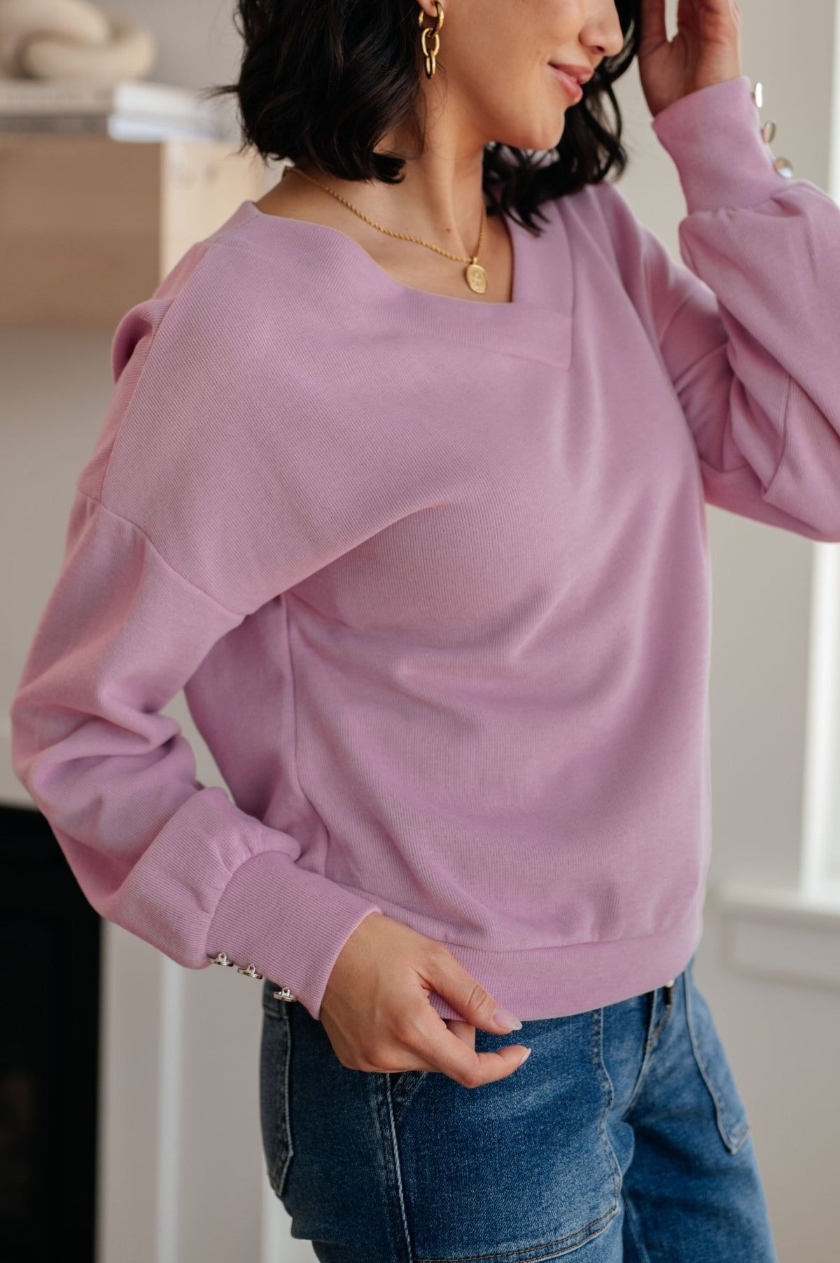 Totally Verified Long Sleeve V - Neck Top - Happily Ever Atchison Shop Co.