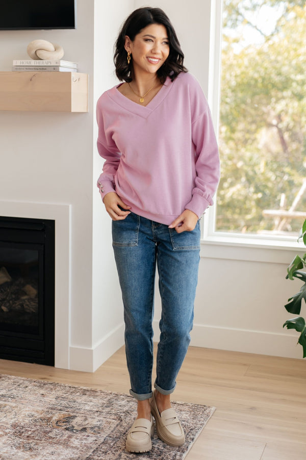 Totally Verified Long Sleeve V - Neck Top - Happily Ever Atchison Shop Co.