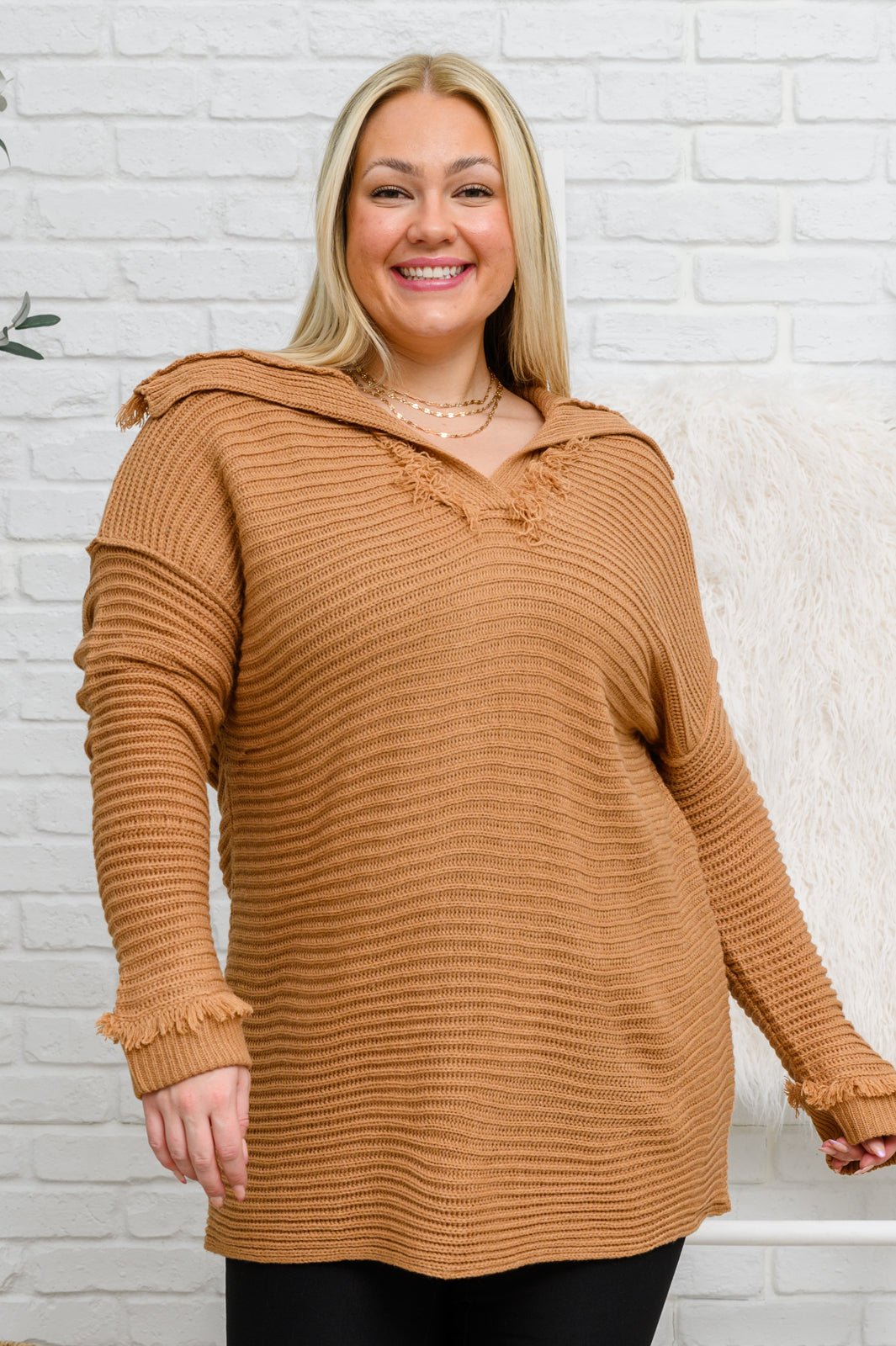 Travel Far & Wide Sweater in Taupe - Happily Ever Atchison Shop Co.