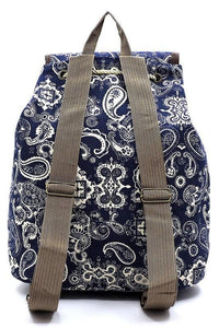 Tribal Printed Canvas Backpack - Happily Ever Atchison Shop Co.