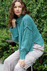 Turtle Neck Knit Top - Happily Ever Atchison Shop Co.