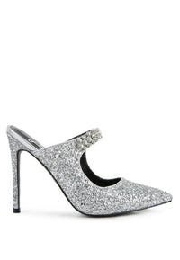 Twinklet Glitter Diamante High Heeled Sandals - Happily Ever Atchison Shop Co.