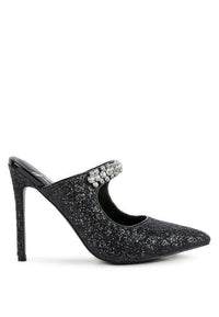 Twinklet Glitter Diamante High Heeled Sandals - Happily Ever Atchison Shop Co.