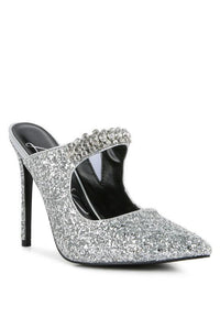 Twinklet Glitter Diamante High Heeled Sandals - Happily Ever Atchison Shop Co.