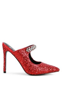 Twinklet Glitter Diamante High Heeled Sandals - Happily Ever Atchison Shop Co.