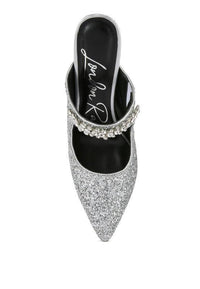 Twinklet Glitter Diamante High Heeled Sandals - Happily Ever Atchison Shop Co.