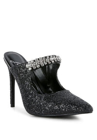 Twinklet Glitter Diamante High Heeled Sandals - Happily Ever Atchison Shop Co.