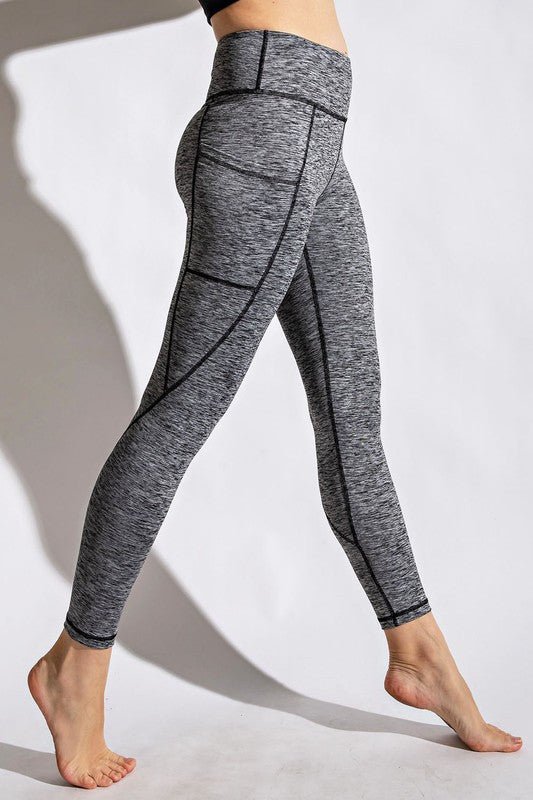 Two Tone Full Length Yoga Leggings - Happily Ever Atchison Shop Co.