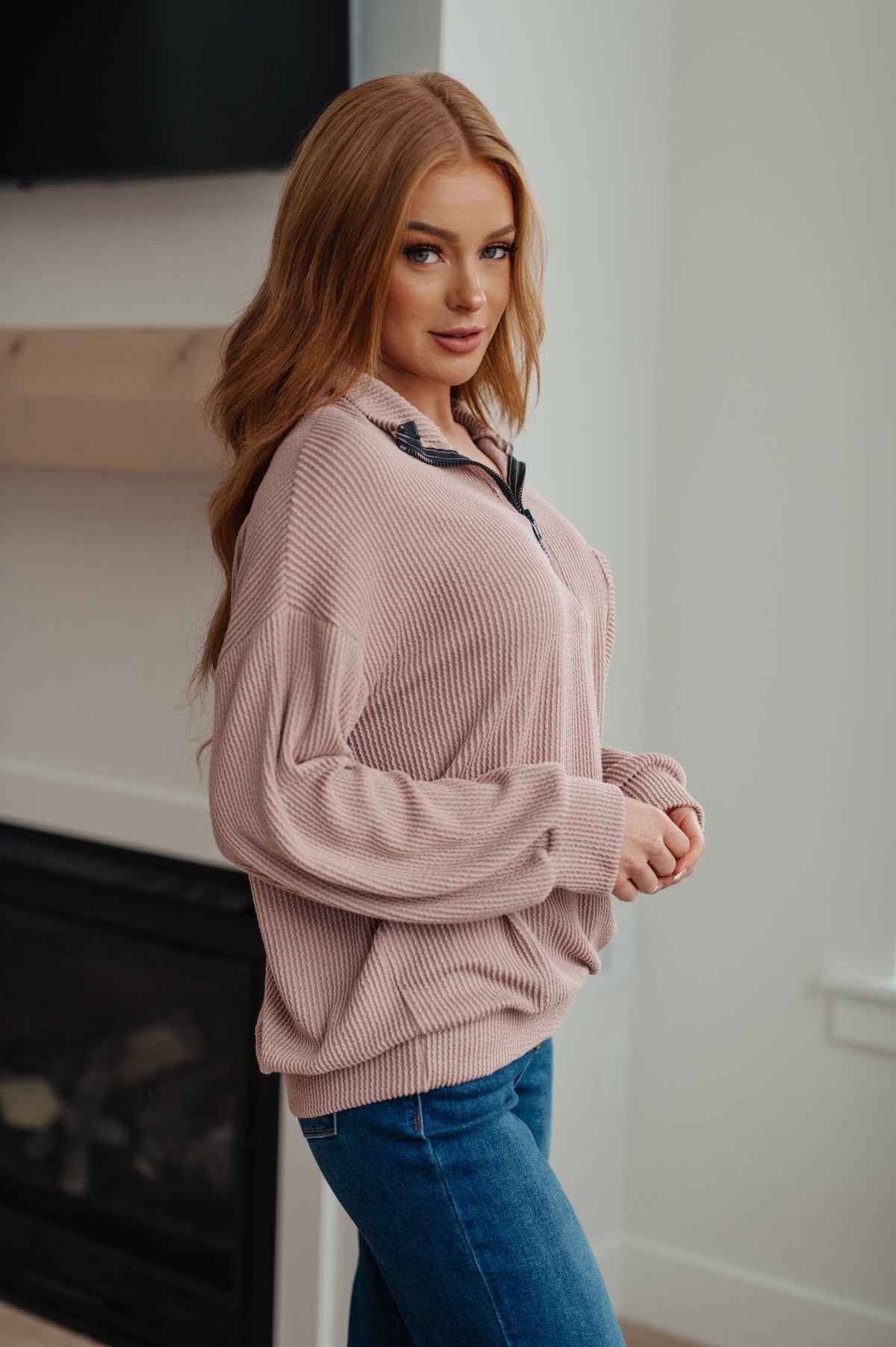 Up for Discussion Half Zip Pullover - Happily Ever Atchison Shop Co.