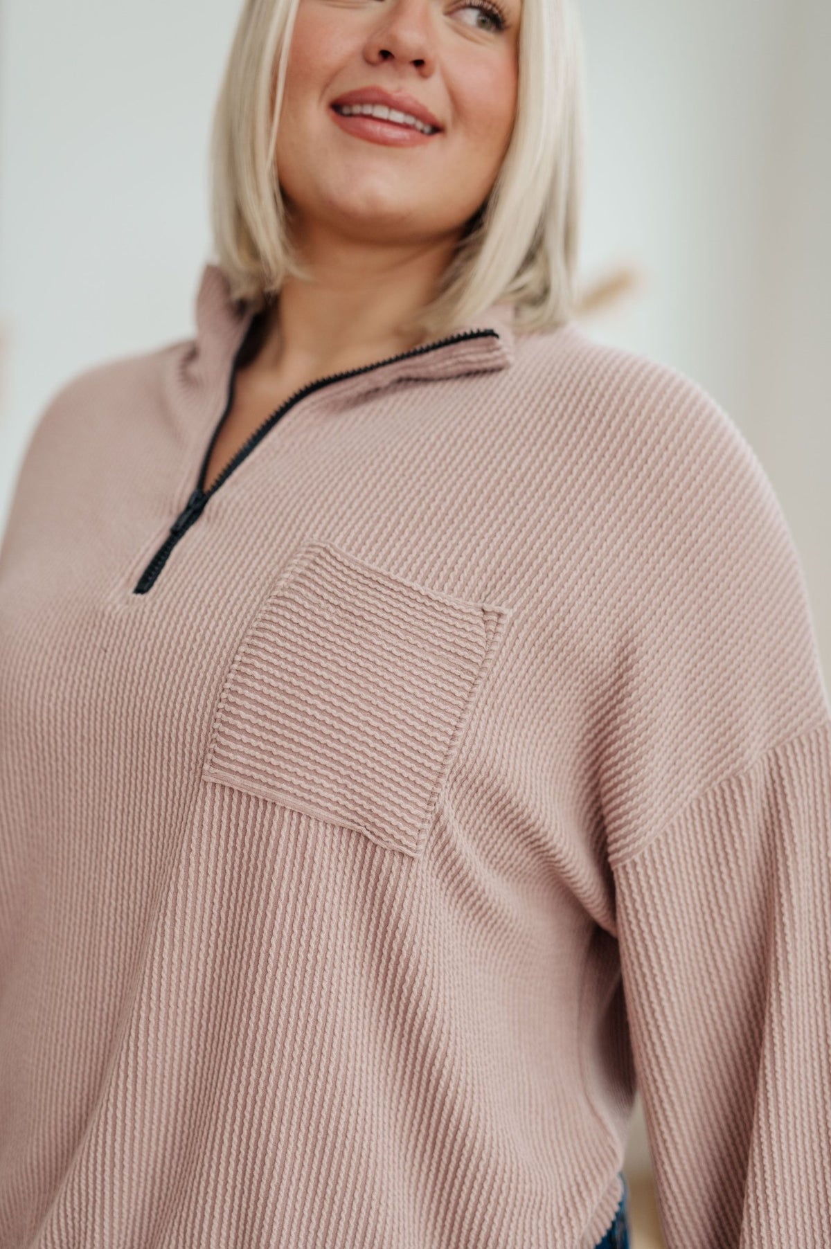 Up for Discussion Half Zip Pullover - Happily Ever Atchison Shop Co.