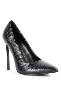 Urchin Croc High Stiletto Heel Pumps - Happily Ever Atchison Shop Co.