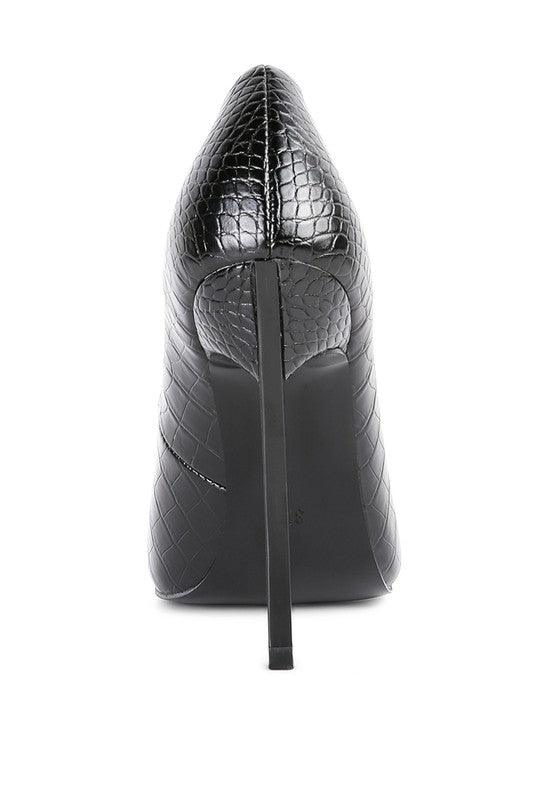 Urchin Croc High Stiletto Heel Pumps - Happily Ever Atchison Shop Co.