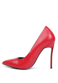 Urchin Croc High Stiletto Heel Pumps - Happily Ever Atchison Shop Co.