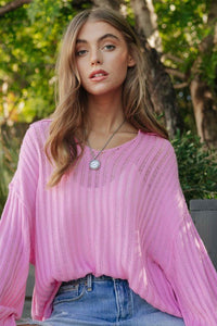 V Neck Loose Sweater Top - Happily Ever Atchison Shop Co.