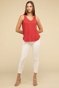 V Neck Sleeveless Cami Top - Happily Ever Atchison Shop Co.