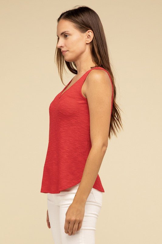 V Neck Sleeveless Cami Top - Happily Ever Atchison Shop Co.