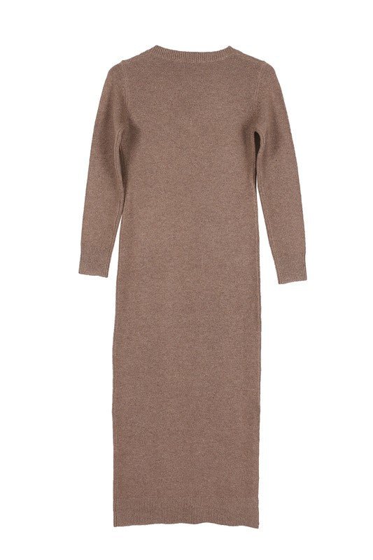 V - Neck Sweater Maxi Dress - Happily Ever Atchison Shop Co.