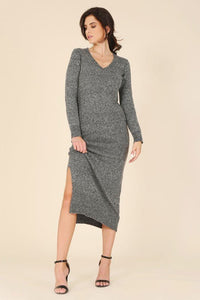 V - Neck Sweater Maxi Dress - Happily Ever Atchison Shop Co.