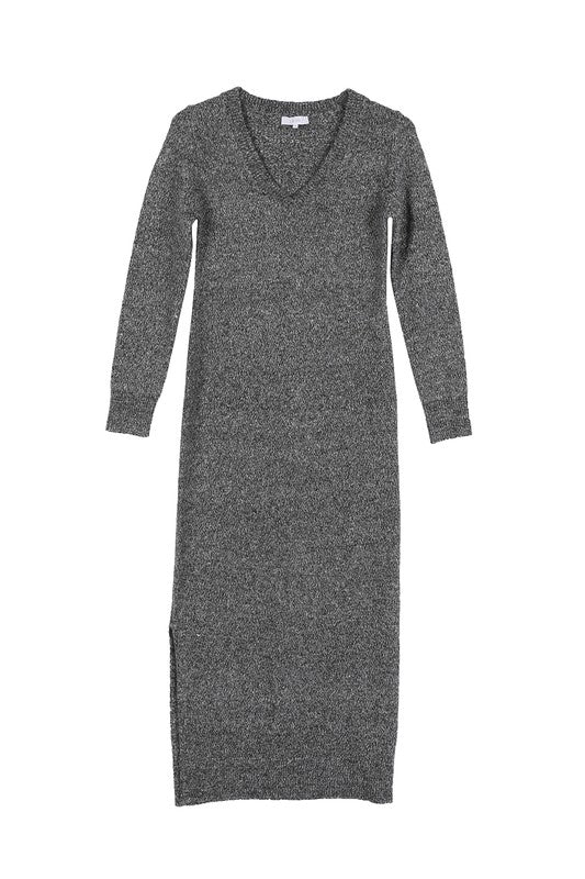 V - Neck Sweater Maxi Dress - Happily Ever Atchison Shop Co.