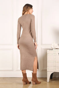 V - Neck Sweater Maxi Dress - Happily Ever Atchison Shop Co.