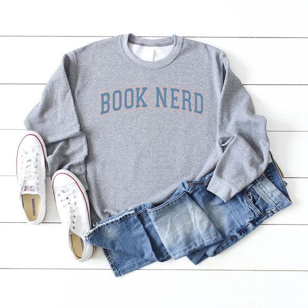 Varsity Book Nerd Graphic Sweatshirt - Happily Ever Atchison Shop Co.