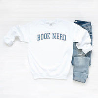 Varsity Book Nerd Graphic Sweatshirt - Happily Ever Atchison Shop Co.