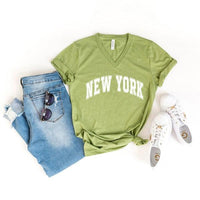 Varsity New York Graphic V - Neck Tee - Happily Ever Atchison Shop Co.