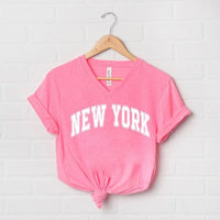 Varsity New York Graphic V - Neck Tee - Happily Ever Atchison Shop Co.