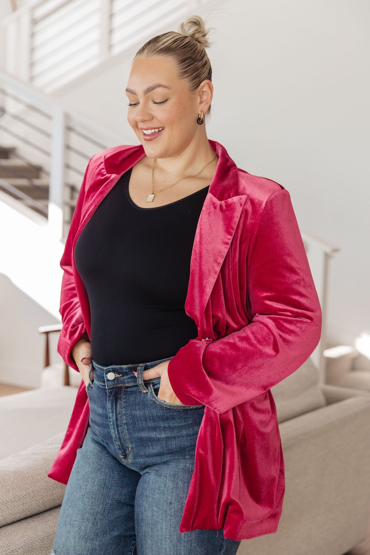 Verity Velvet Blazer - Happily Ever Atchison Shop Co.