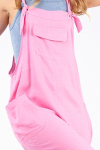 VERY J Knot Strap Jumpsuit with Pockets - Happily Ever Atchison Shop Co.