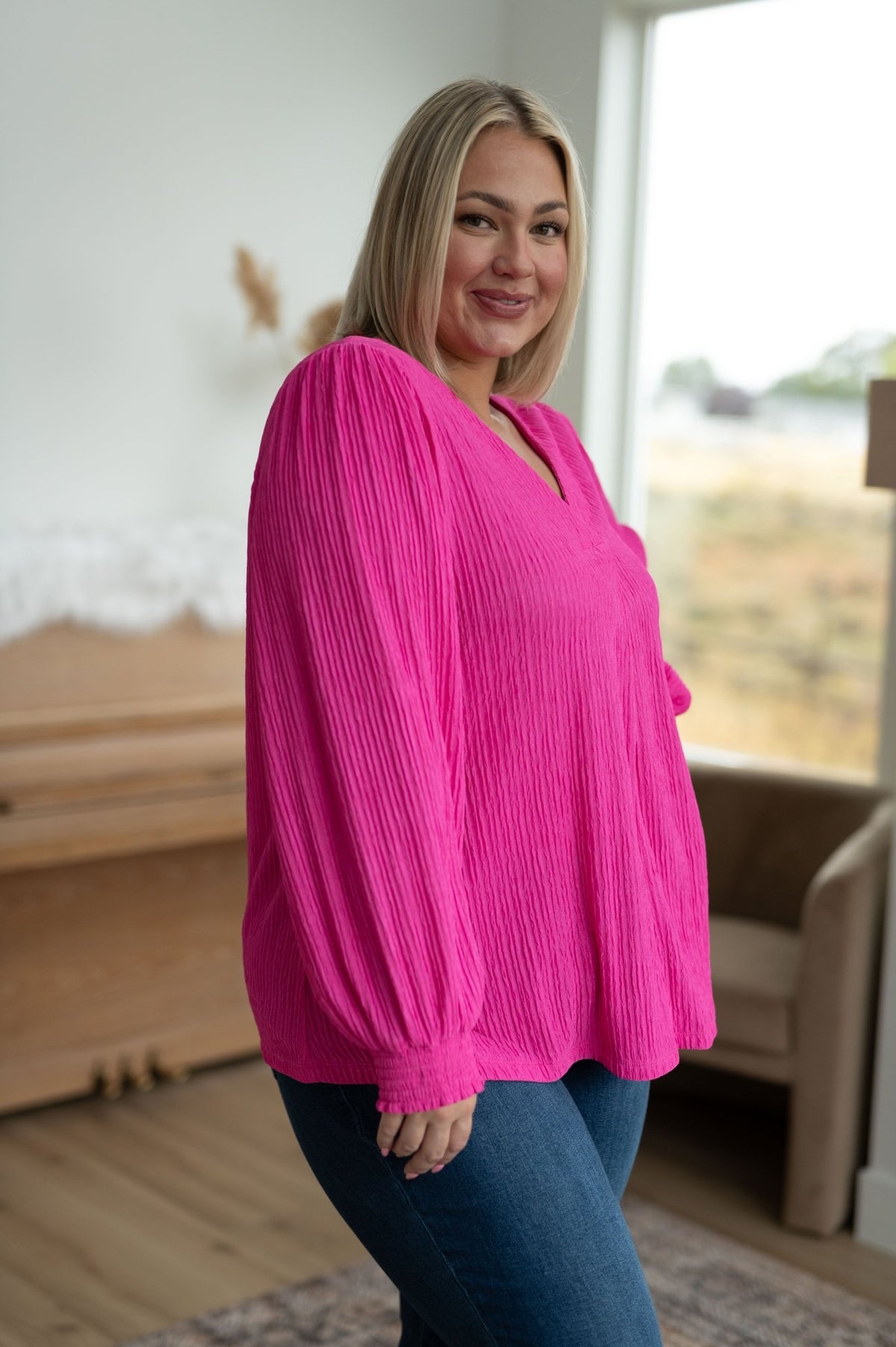 Very Refined V - Neck Blouse - Happily Ever Atchison Shop Co.