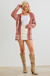 VERYJ/LOVERICHE Open Front Long Sleeve Cardigan - Happily Ever Atchison Shop Co.