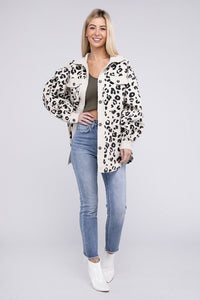 Vintage Washed Leopard Corduroy Buttoned Jacket - Happily Ever Atchison Shop Co.