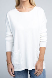 Viscose Front Pockets Sweater - Happily Ever Atchison Shop Co.