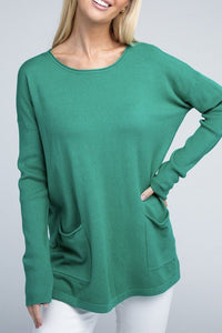 Viscose Front Pockets Sweater - Happily Ever Atchison Shop Co.