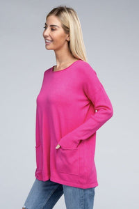 Viscose Front Pockets Sweater - Happily Ever Atchison Shop Co.