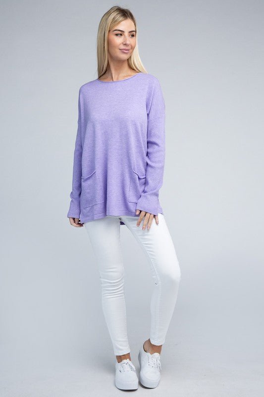 Viscose Front Pockets Sweater - Happily Ever Atchison Shop Co.