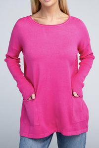 Viscose Front Pockets Sweater - Happily Ever Atchison Shop Co.