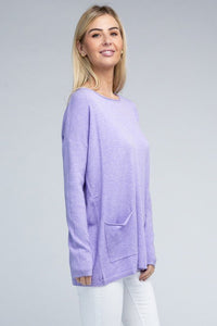 Viscose Front Pockets Sweater - Happily Ever Atchison Shop Co.