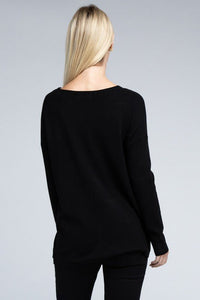 Viscose Front Pockets Sweater - Happily Ever Atchison Shop Co.