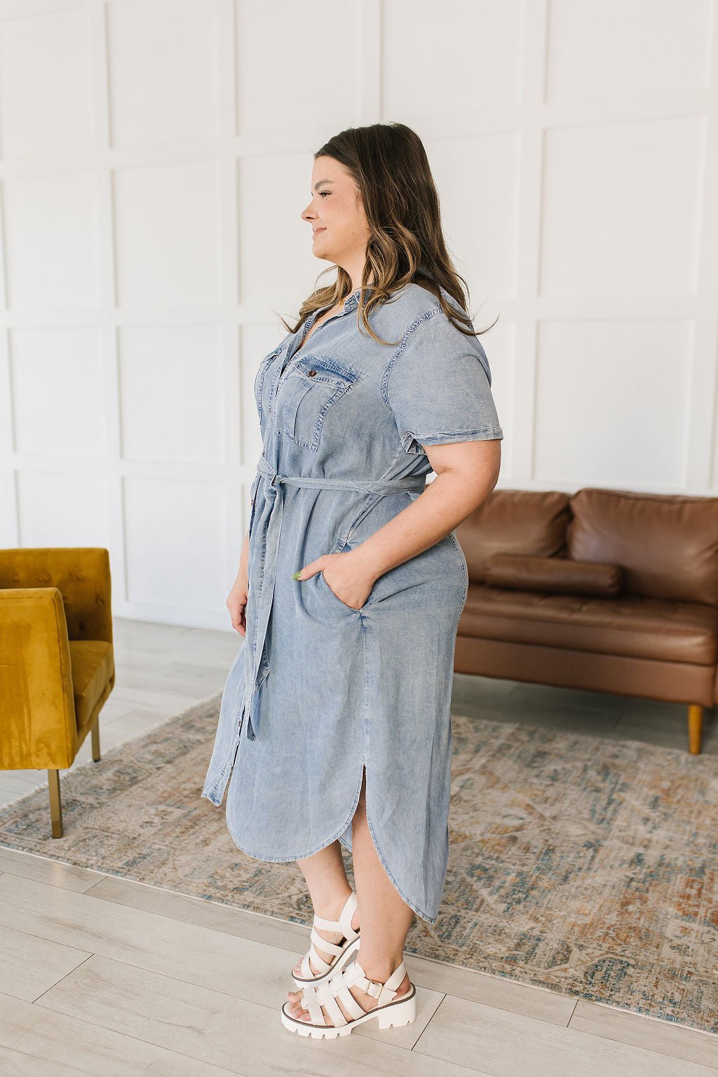 Wait For It Denim Shirtdress - Happily Ever Atchison Shop Co.