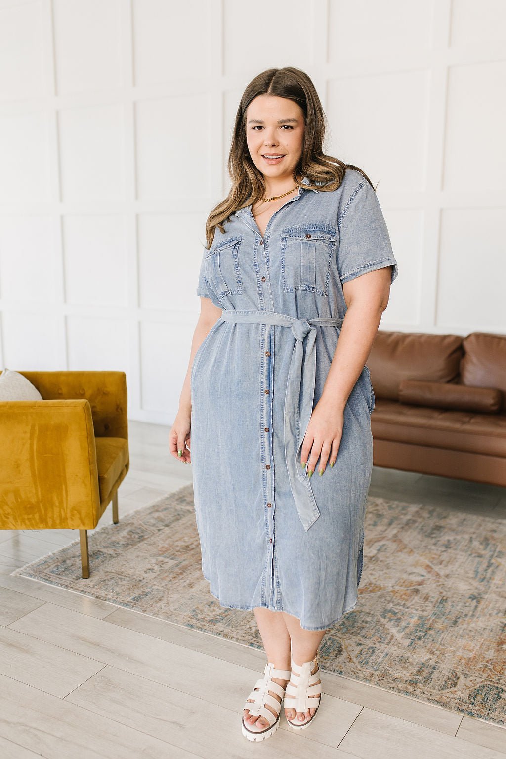 Wait For It Denim Shirtdress - Happily Ever Atchison Shop Co.