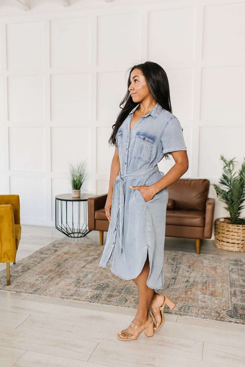 Wait For It Denim Shirtdress - Happily Ever Atchison Shop Co.