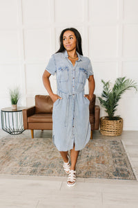 Wait For It Denim Shirtdress - Happily Ever Atchison Shop Co.