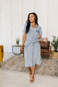 Wait For It Denim Shirtdress - Happily Ever Atchison Shop Co.