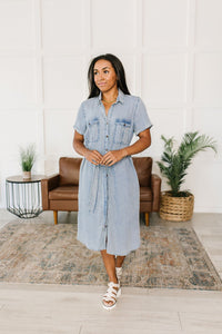 Wait For It Denim Shirtdress - Happily Ever Atchison Shop Co.