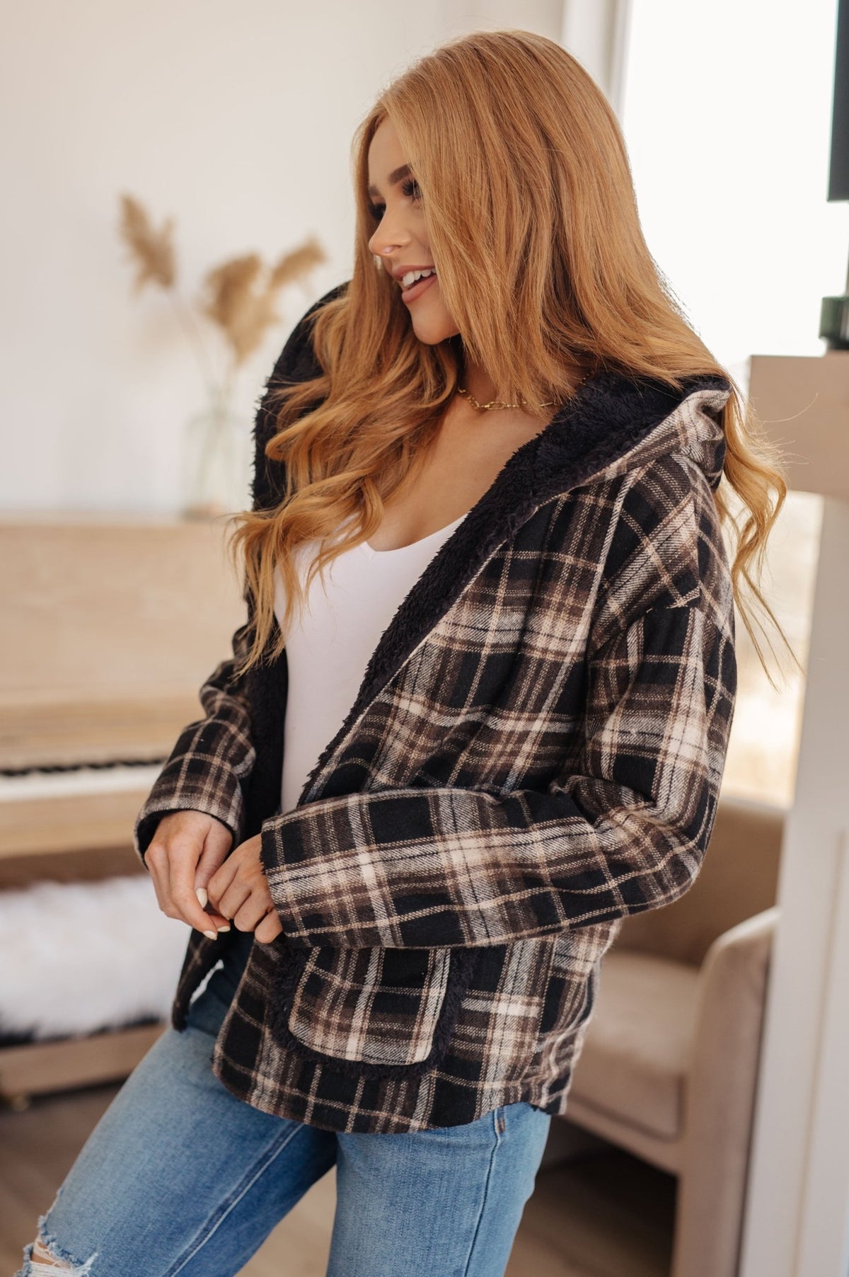 Warped Noise Reversible Plaid Shacket - Happily Ever Atchison Shop Co.