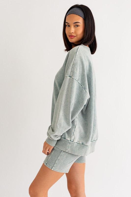 Washed Oversized Pullover - Happily Ever Atchison Shop Co.